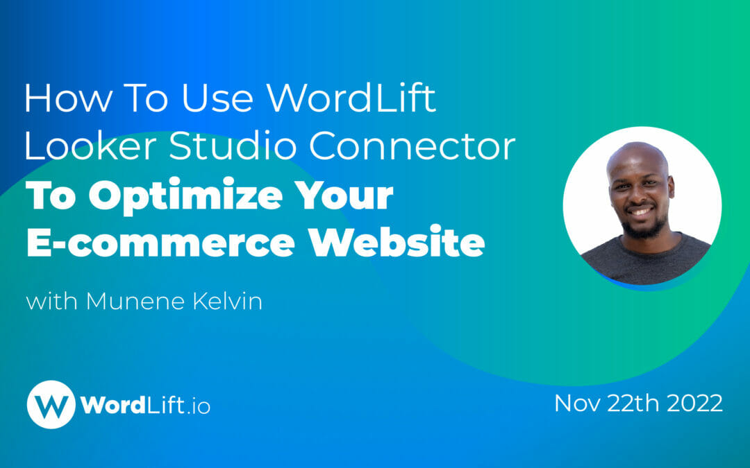 How To Use WordLift Looker Studio Connector To Optimize Your E-commerce Website